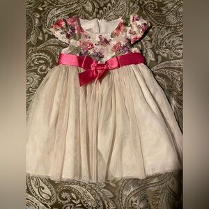 RARE EDITIONS baby girls sleeveless floral formal dress